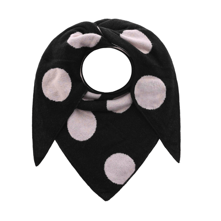 Kolmiohuivi PALLO vaaleanpunainen|musta - Image 2
