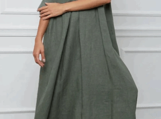 Pellavamekko MONA (useita värejä) - oliivi