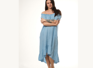 Pellavamekko ZOE sininen