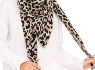 Kolmiohuivi LEO beige