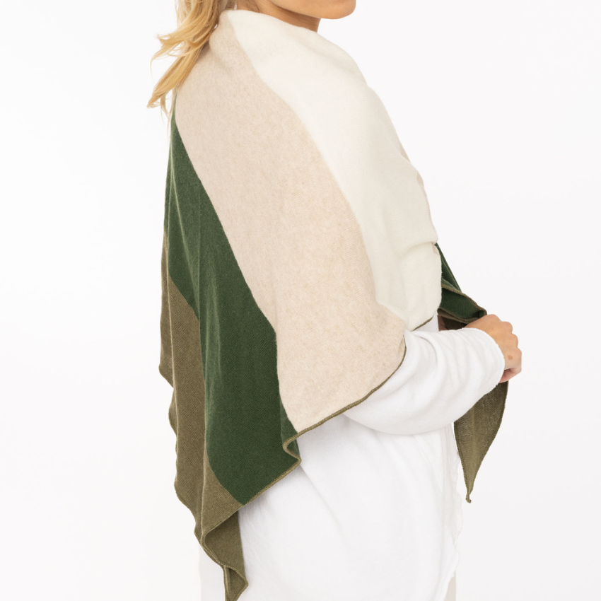 Kolmiohuivi RAITA vihreä