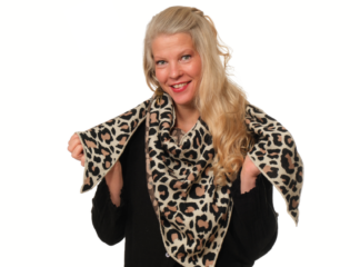 Kolmiohuivi LEO beige