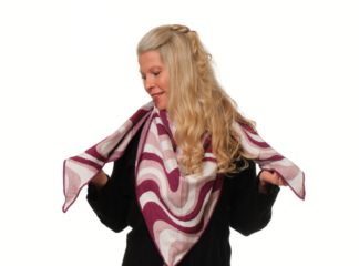 Kolmiohuivi WAVE viininpunainen