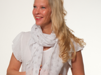 Huivi DOTS valkoinen