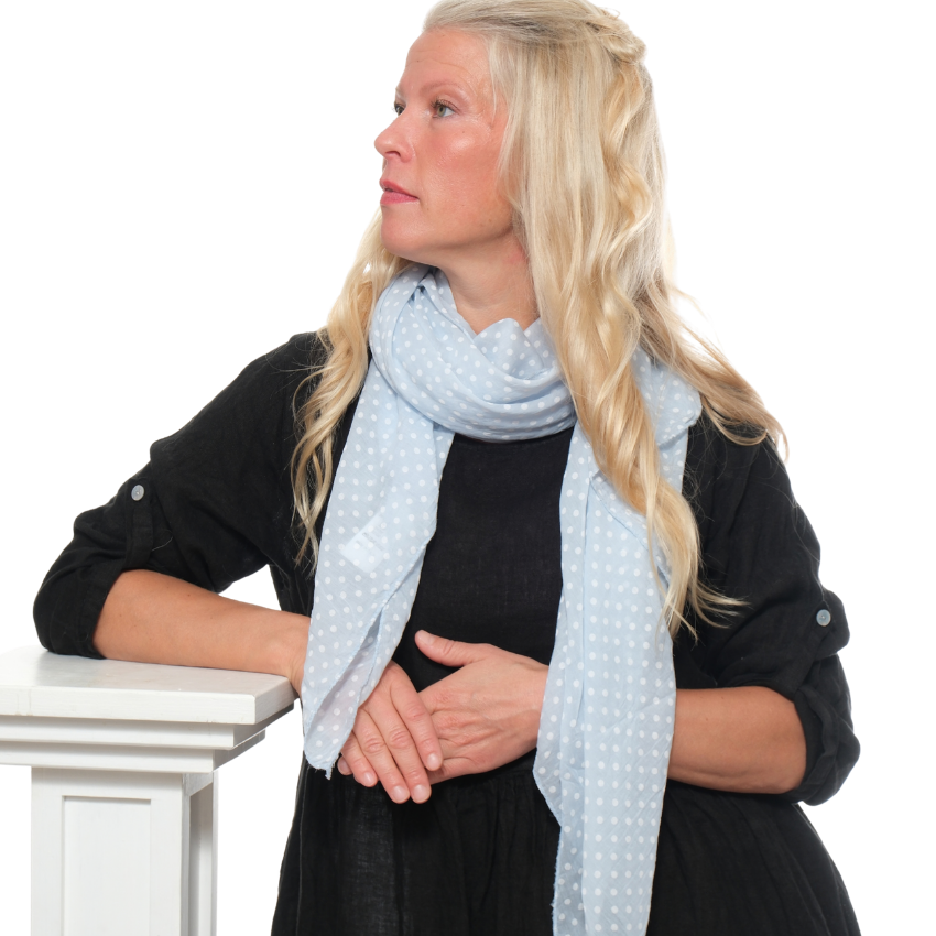 Huivi DOTS vaaleansininen