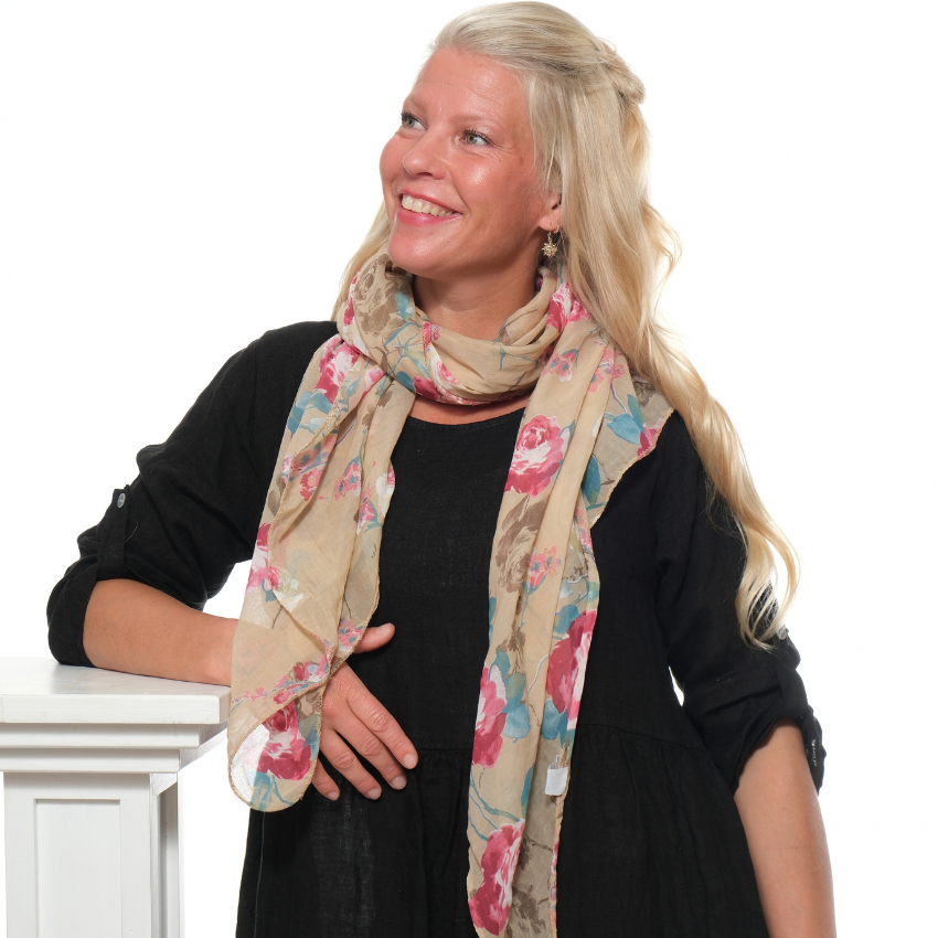 Huivi ROSE vaalea beige