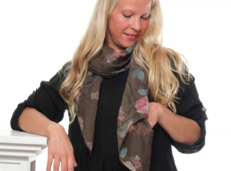 Huivi ROSE suklaanruskea