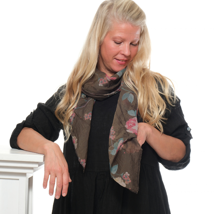 Huivi ROSE suklaanruskea