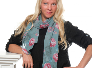 Huivi ROSE vedenvihreä