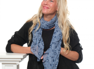 Huivi LEA sininen
